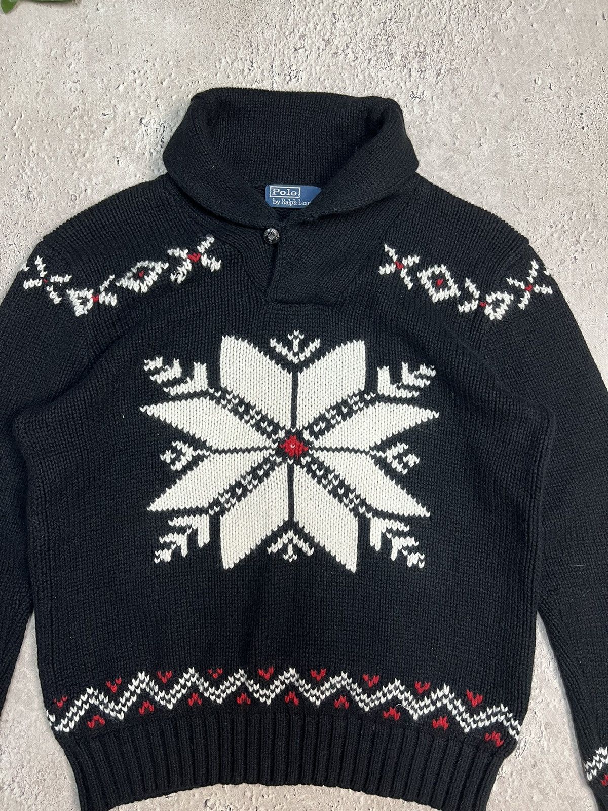 Polo Ralph Lauren × Ralph Lauren Vintage 90s Ralph Lauren American Flag USA Sweater Y2K Size US L / EU 52-54 / 3 - 5 Thumbnail
