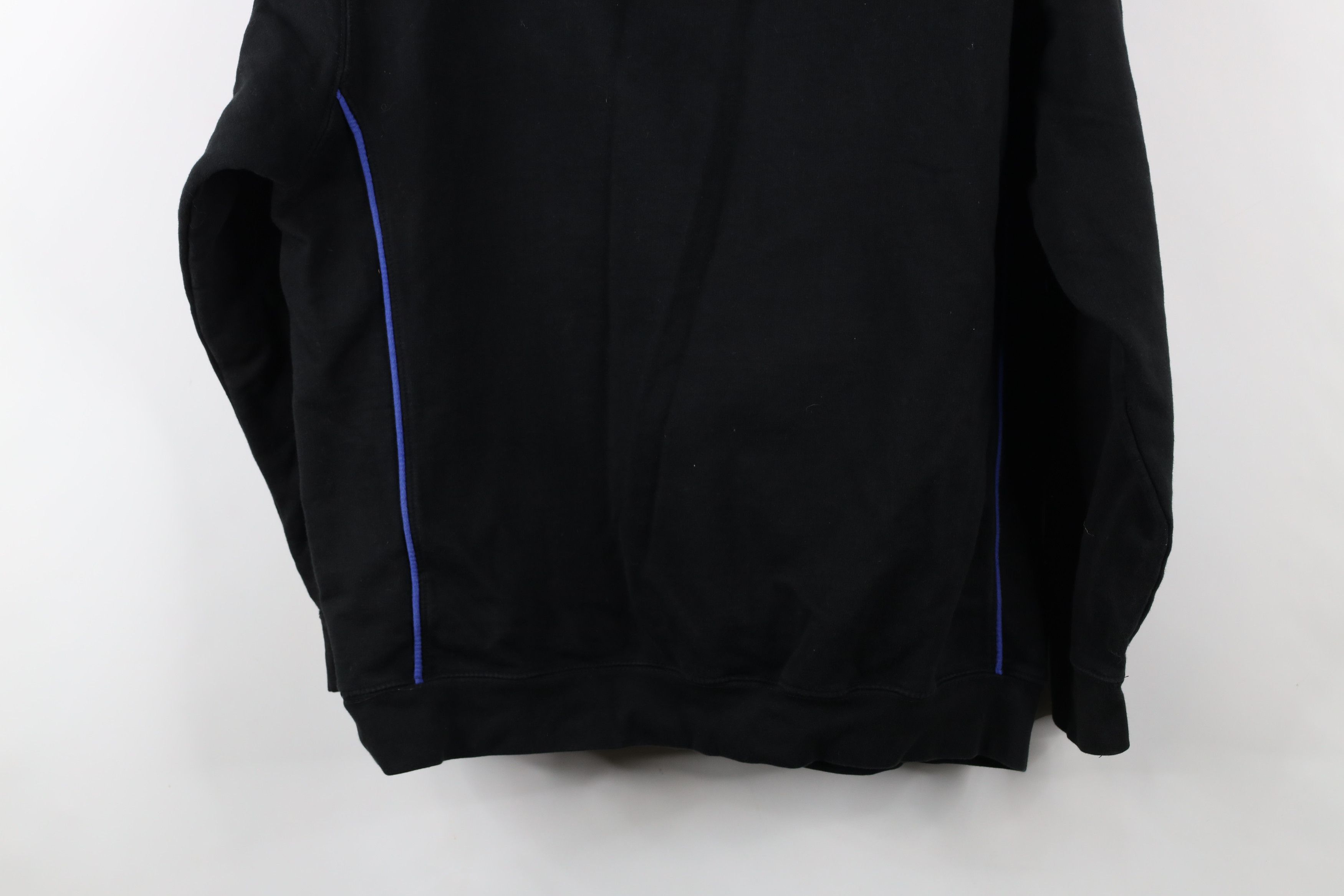 Vintage Vintage 90s Streetwear Blank Hoodie Sweatshirt Black Size US XL / EU 56 / 4 - 12 Thumbnail