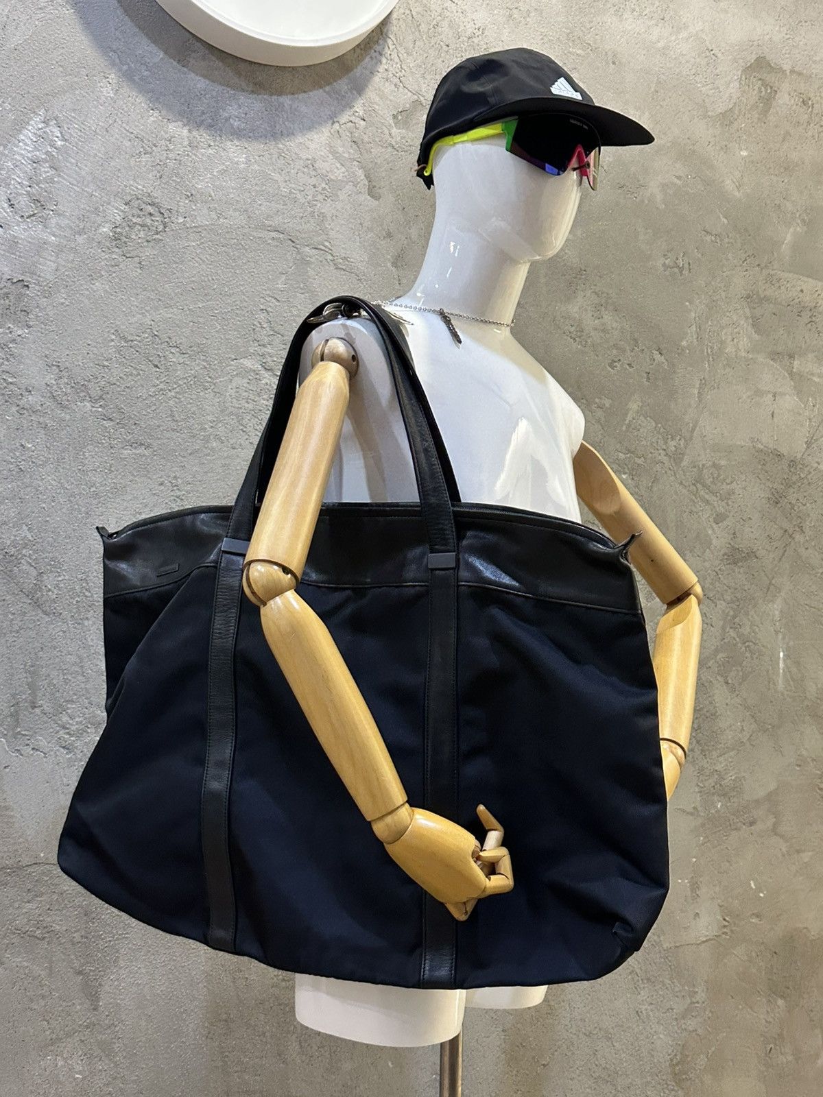 Issey Miyake Issey Miyake IM Studio Leather & Nylon Travel Bag (Big Size) Size ONE SIZE - 3 Thumbnail