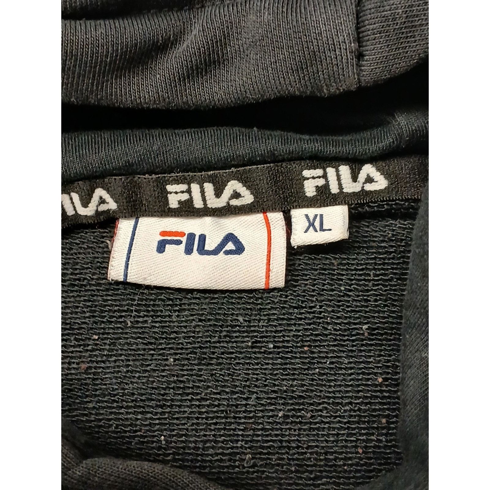 Fila FILA (XL) Men's Black Vintage Slit Pocket Pullover Hoodie Size US XL / EU 56 / 4 - 6 Thumbnail