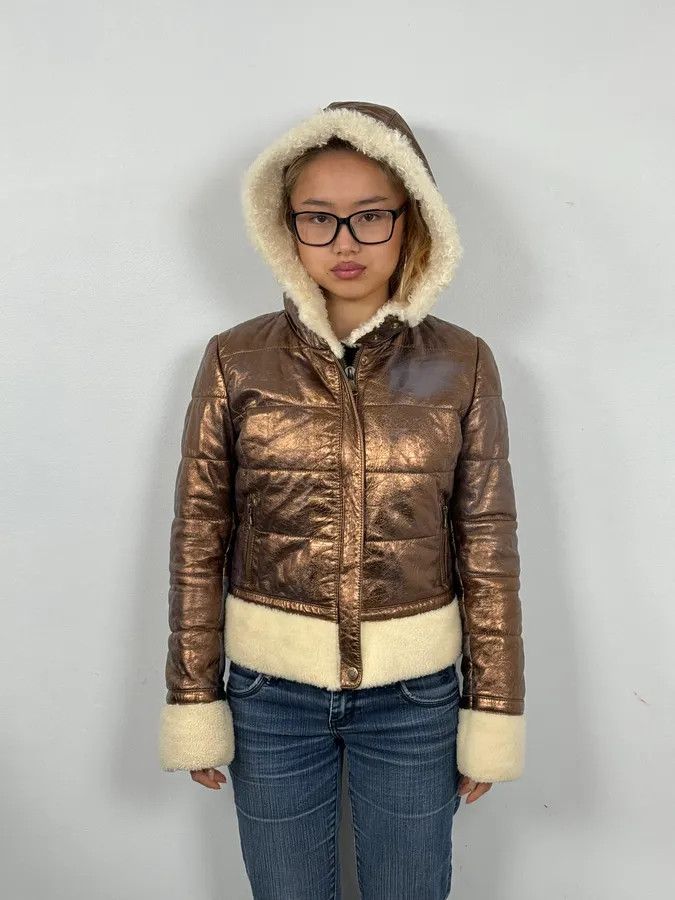 Dolce & Gabbana 2000s Dolce & Gabbana Brown Shearling Jacket Size S / US 4 / IT 40 - 2 Thumbnail