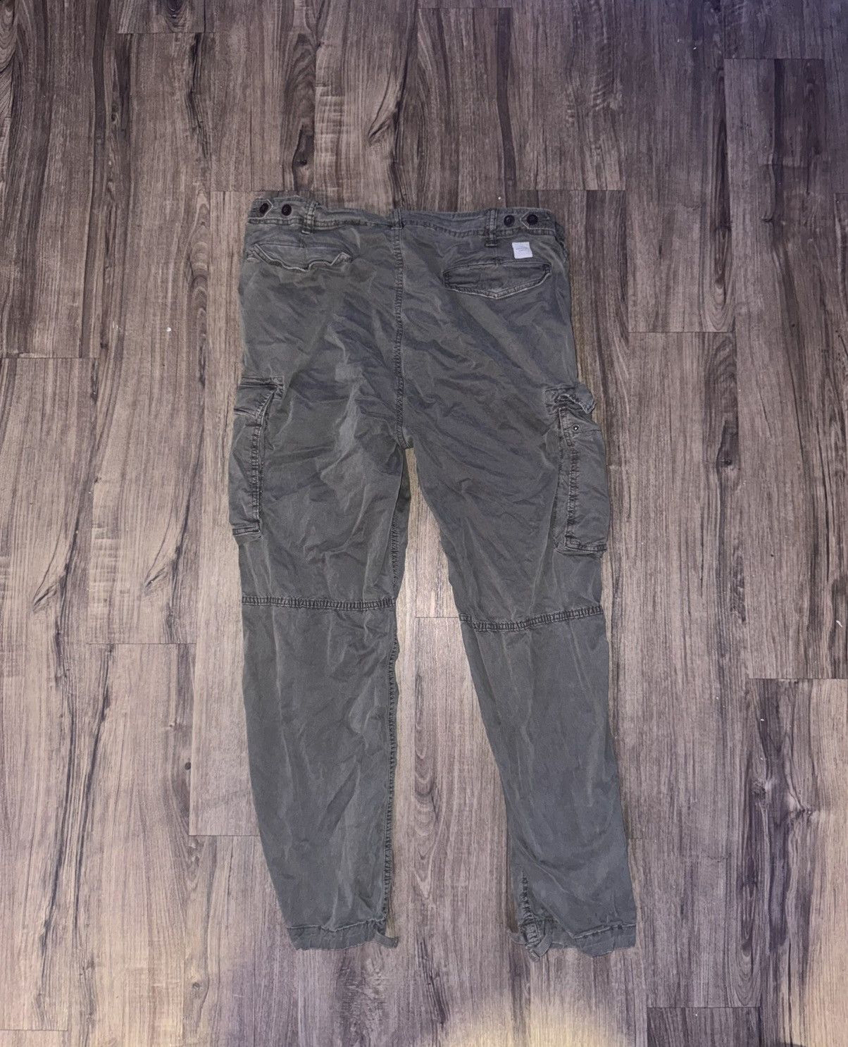 American Eagle Outfitters American Eagle Flex Lived-In Cargo Pants Olive Moss 36x32 Size US 32 / EU 48 - 3 Thumbnail