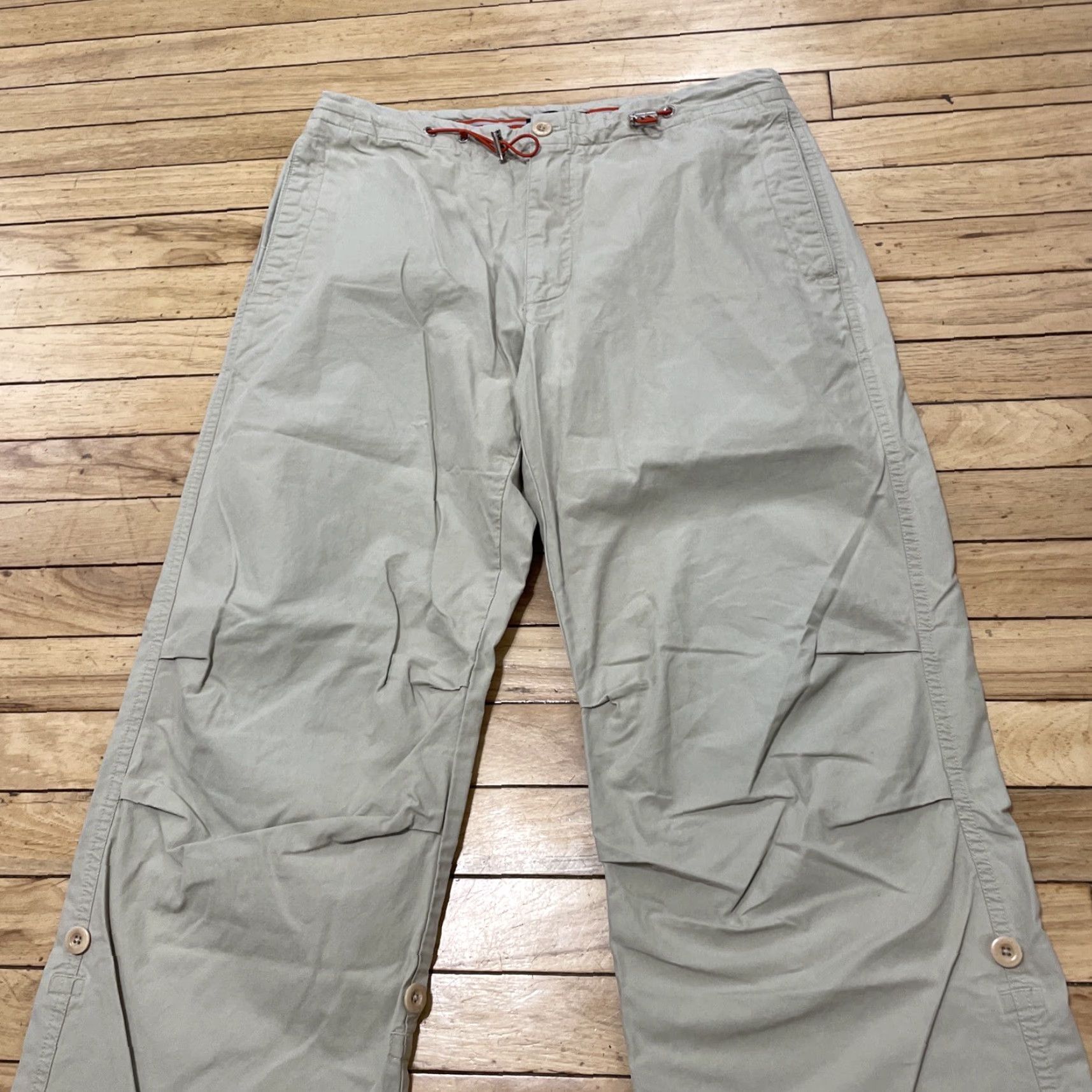 Banana Republic VINTAGE Banana Republic Pants Cargo Slim 2004 Y2K Adult M 34x31 Beige Cotton Canvas Mens Size US 31 - 3 Thumbnail