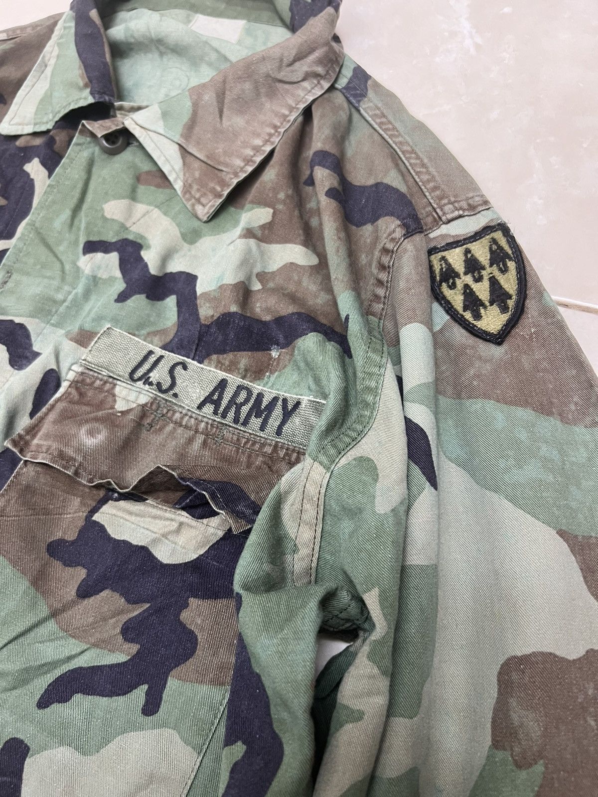 Avirex Vintage 90s US Army Woodland BDU Jacket USAREUR cold War Size US XL / EU 56 / 4 - 6 Thumbnail
