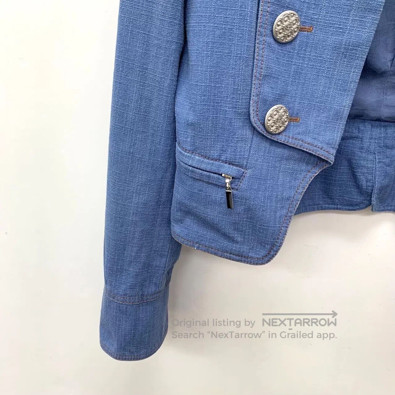Chanel Chanel Deep blue button decorated cotton lapel long sleeve Size XS / US 0-2 / IT 36-38 - 4 Thumbnail