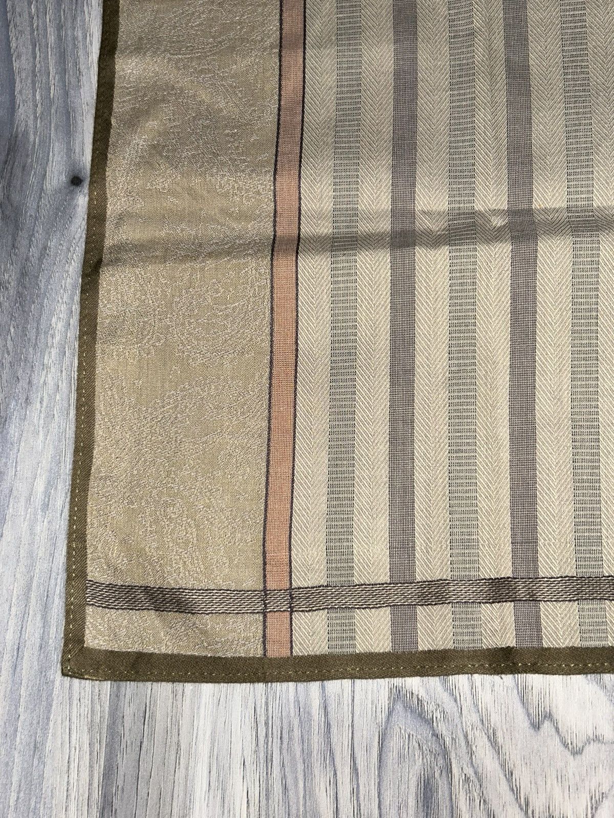 Givenchy Vintage Givenchy Green Striped Design Cotton Handkerchief Size ONE SIZE - 5 Thumbnail