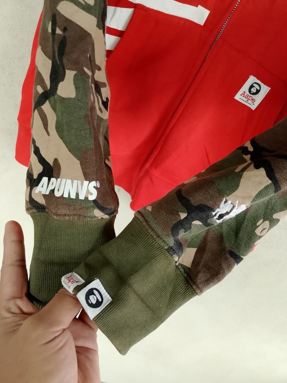 Aape AAPE half cammo zipper hoodie Size US M / EU 48-50 / 2 - 2 Thumbnail