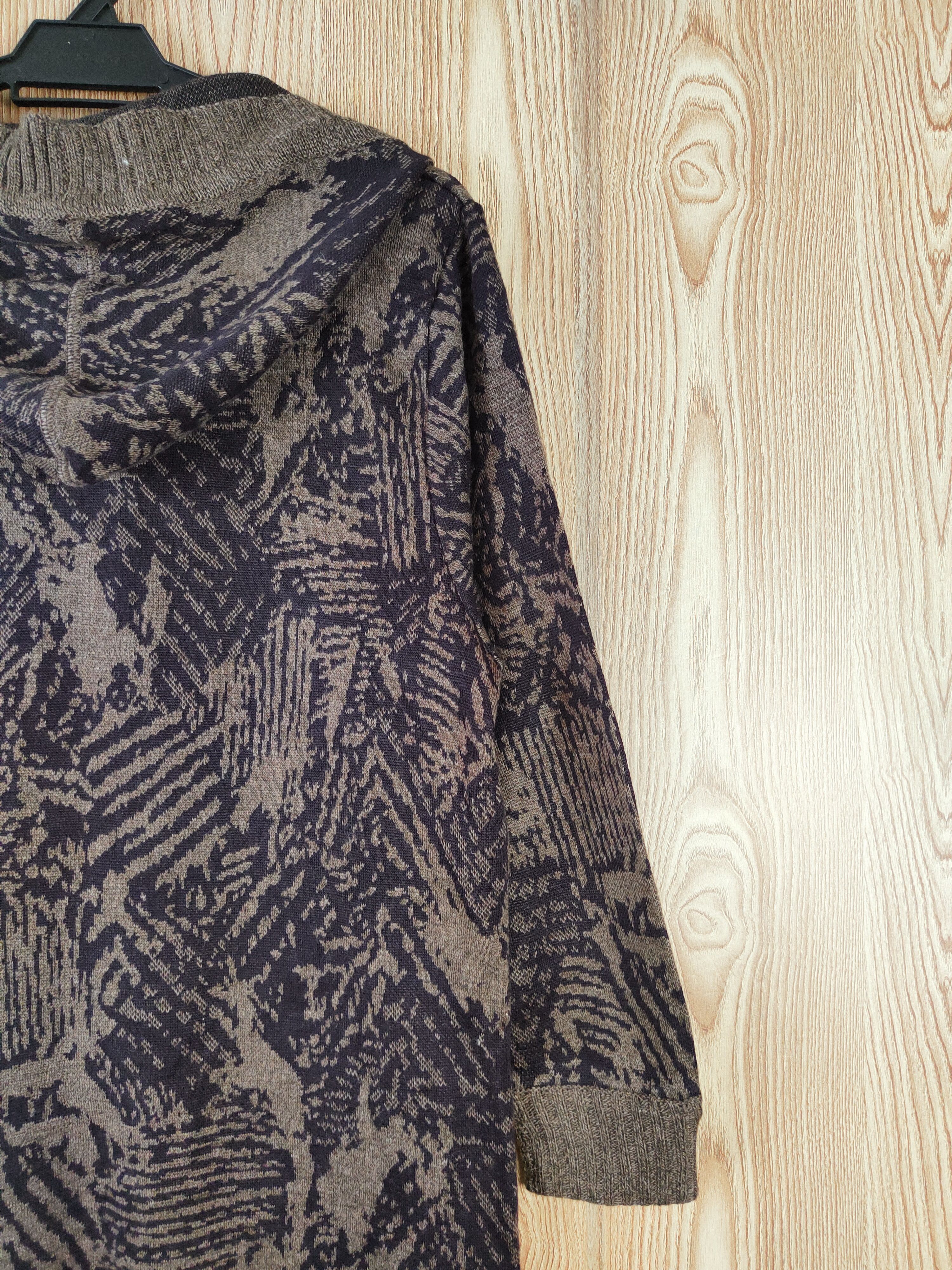 Japanese Brand Chasse au Bias Dark Brown Hoodie Long Cardigan #W428 Size US M / EU 48-50 / 2 - 10 Thumbnail