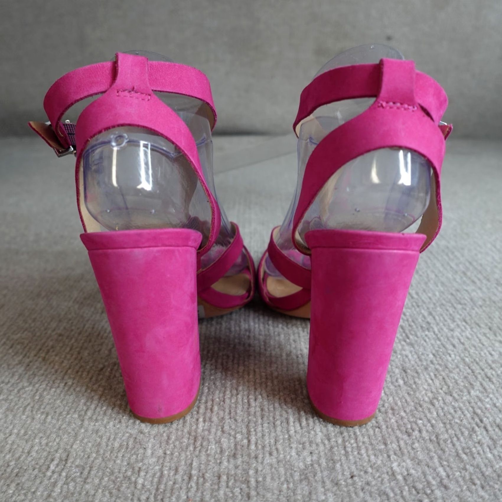 Pinko Schulz Womens Pumps Heel Pink Suede 8.5 Block Buckle Party/Cocktail Size US 9 / IT 39 - 7 Thumbnail