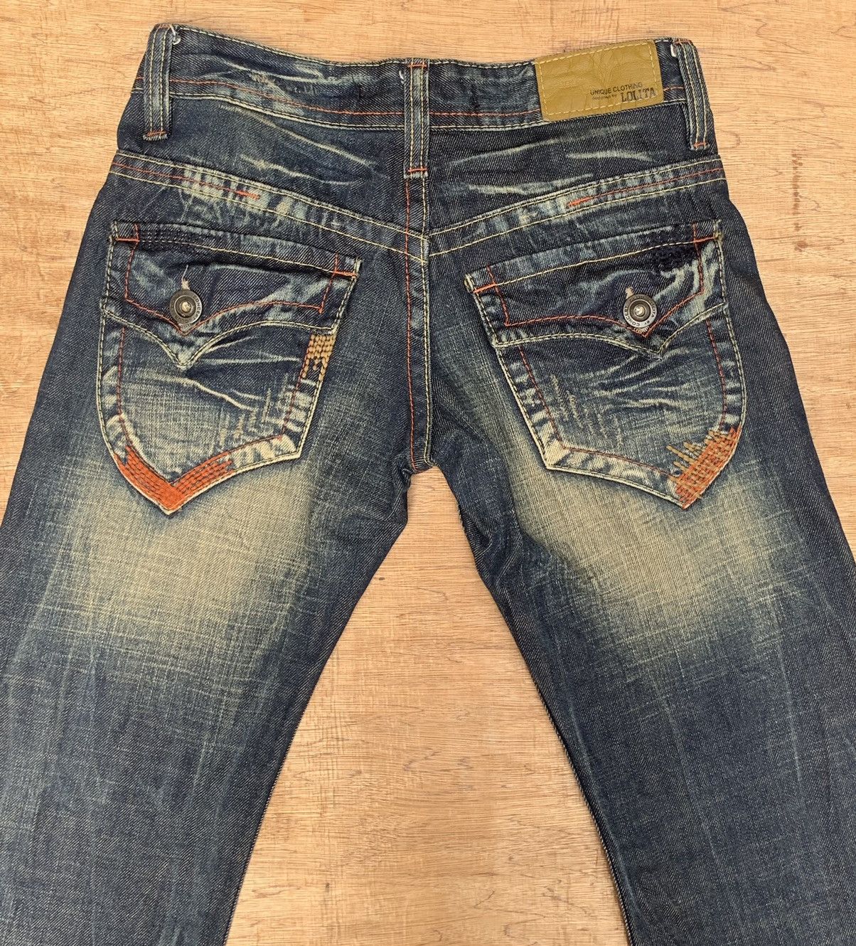 Lolita Jeans Rare.. by concert of the LOLITA’S Flare Denim Jeans Pants Size US 28 / EU 44 - 13 Thumbnail