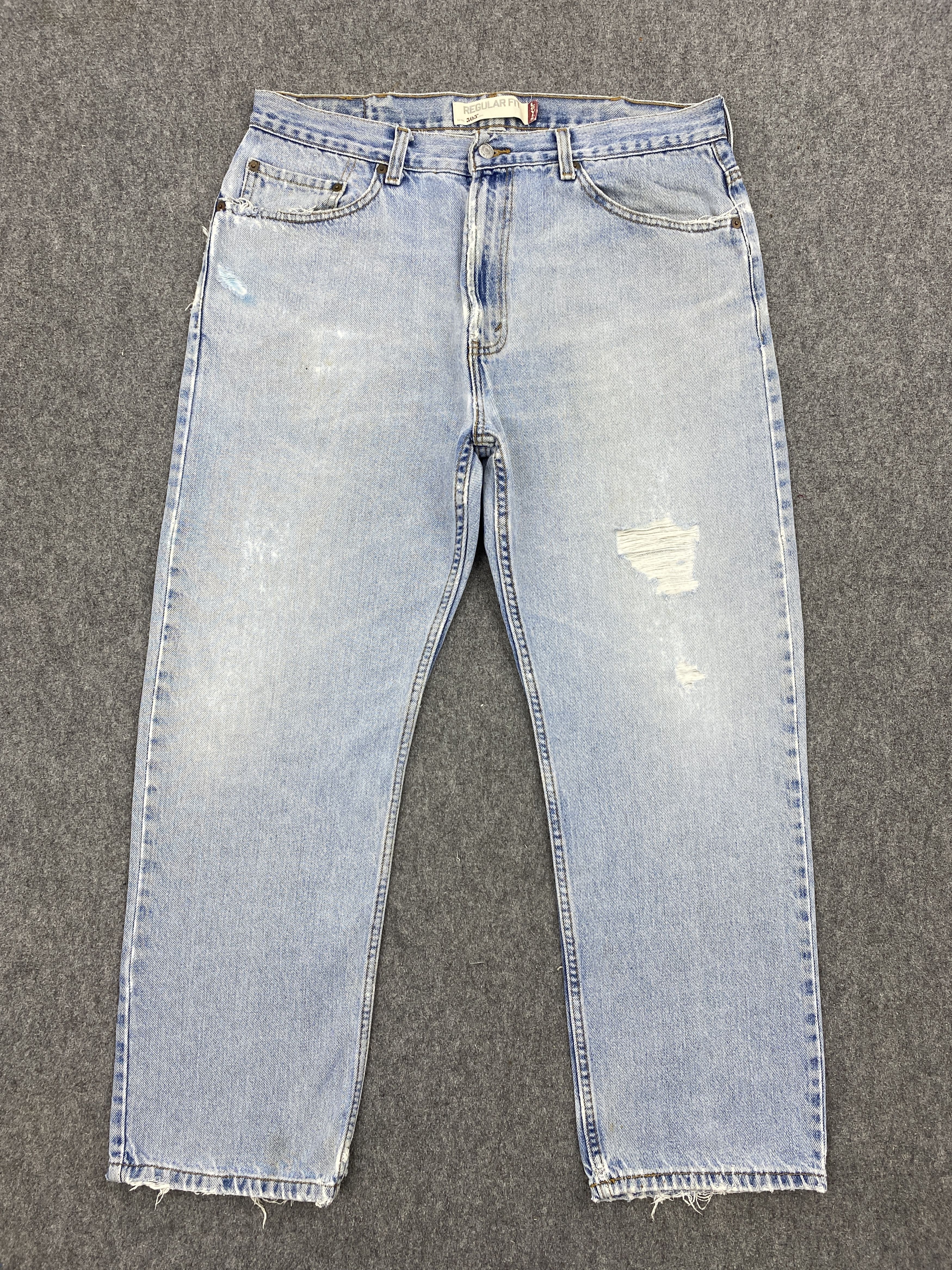 Levi's Distressed Vintage Levis 505 Light Washed Jeans DP2611 Size US 36 / EU 52 - 1 Thumbnail