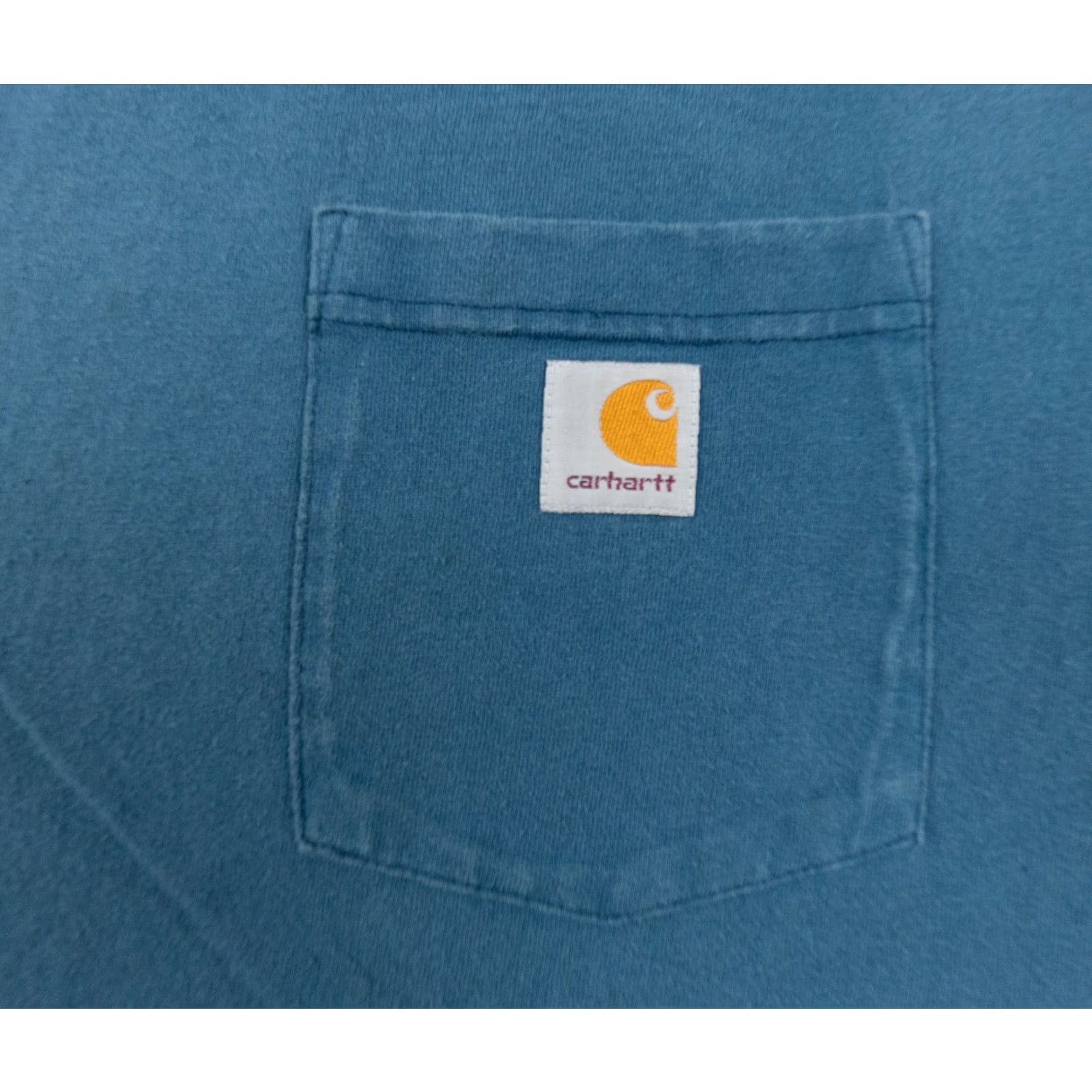 Carhartt Carhartt Blue Pocket Tee Shirt Adult XL Short Sleeve Crewneck Workwear Mens Size US XL / EU 56 / 4 - 3 Thumbnail