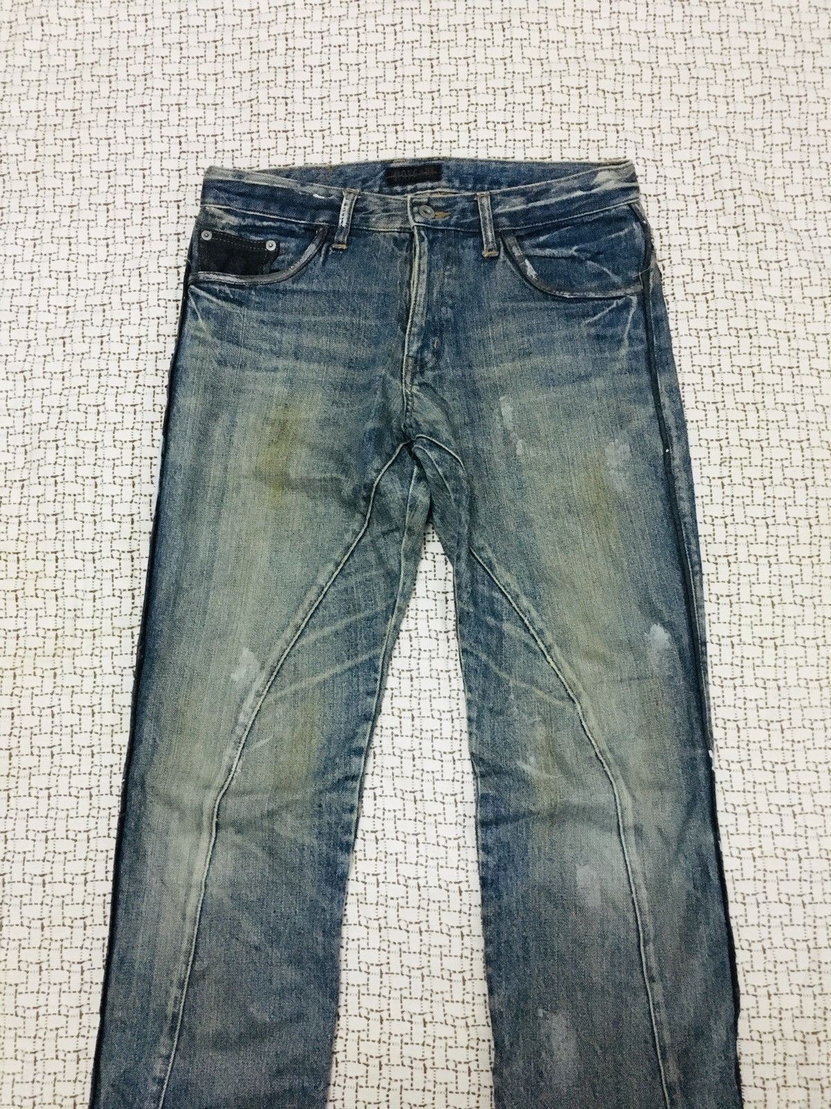 Morgan Homme Morgan Homme Distressed Spiral Cut Jeans (Y01) Size US 32 / EU 48 - 20 Thumbnail