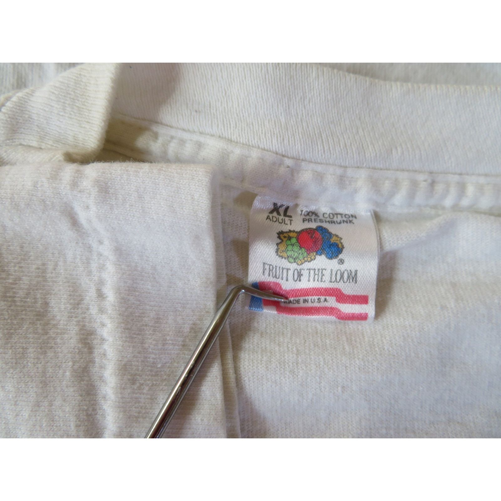 Fruit Of The Loom Vintage Primetime Sports T-Shirt, White Made in USA XL Size US XL / EU 56 / 4 - 4 Thumbnail