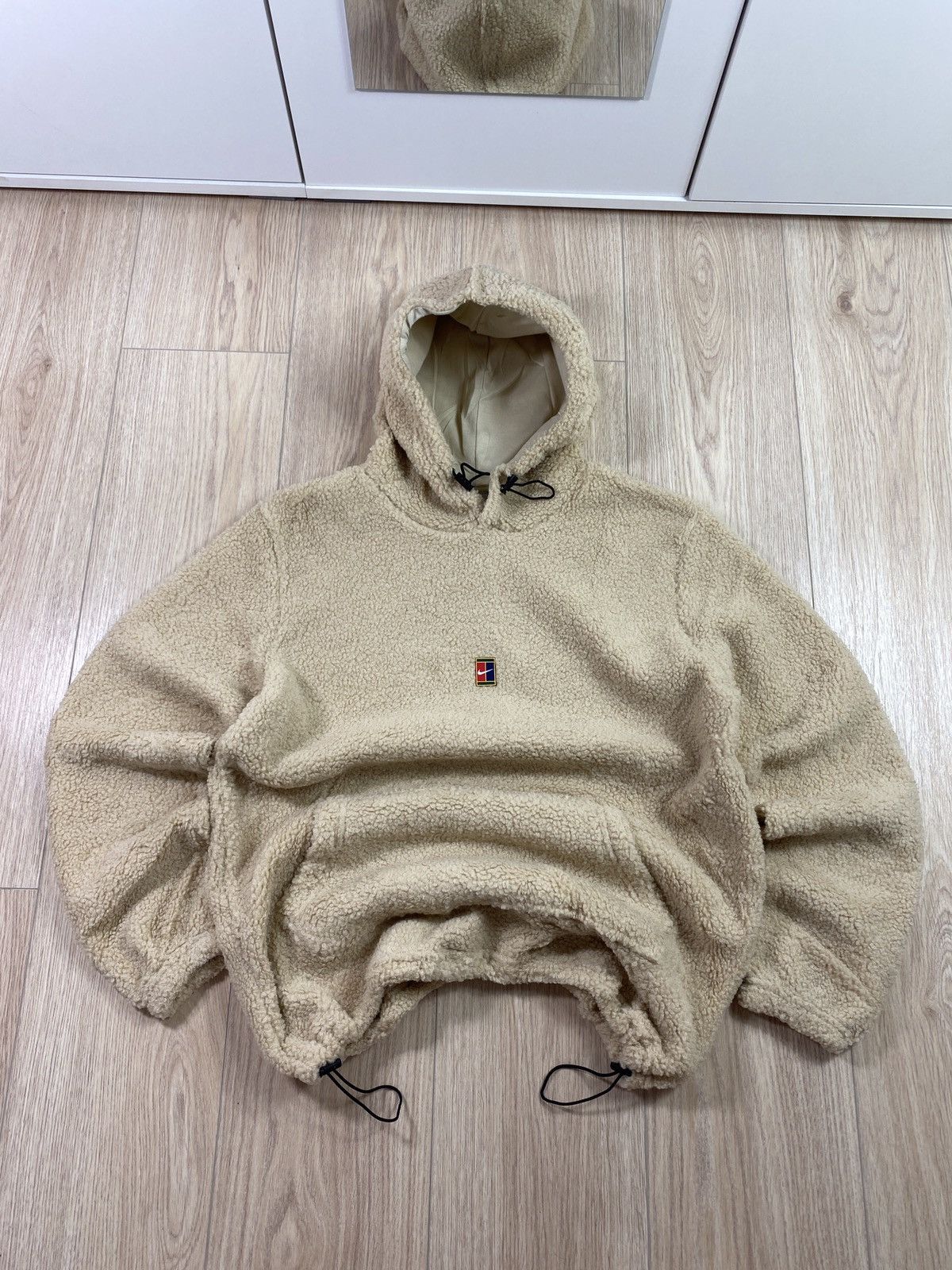 Nike × Vintage Vintage Nike Court Hoodie Center Logo Fleece Hoodie Y2K Boxy Size US M / EU 48-50 / 2 - 1 Thumbnail