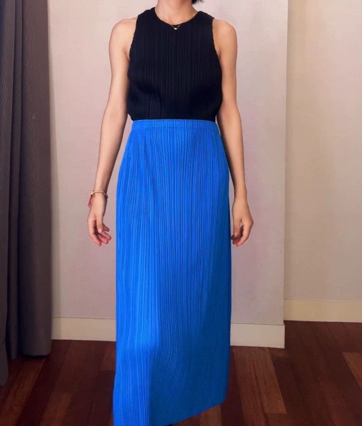 Issey Miyake issey miyake size：2 Royal blue skirt 2506-Nextarrow Size 22" - 2 Thumbnail