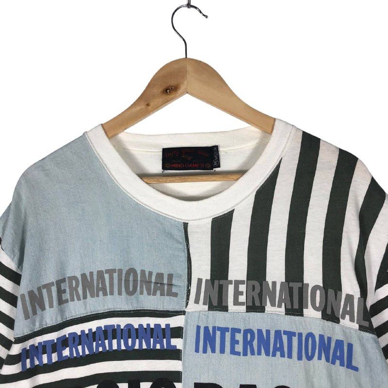 Japanese Brand × Vintage Vintage Mind Games Multi Stripe men T-shirt Size US M / EU 48-50 / 2 - 2 Thumbnail