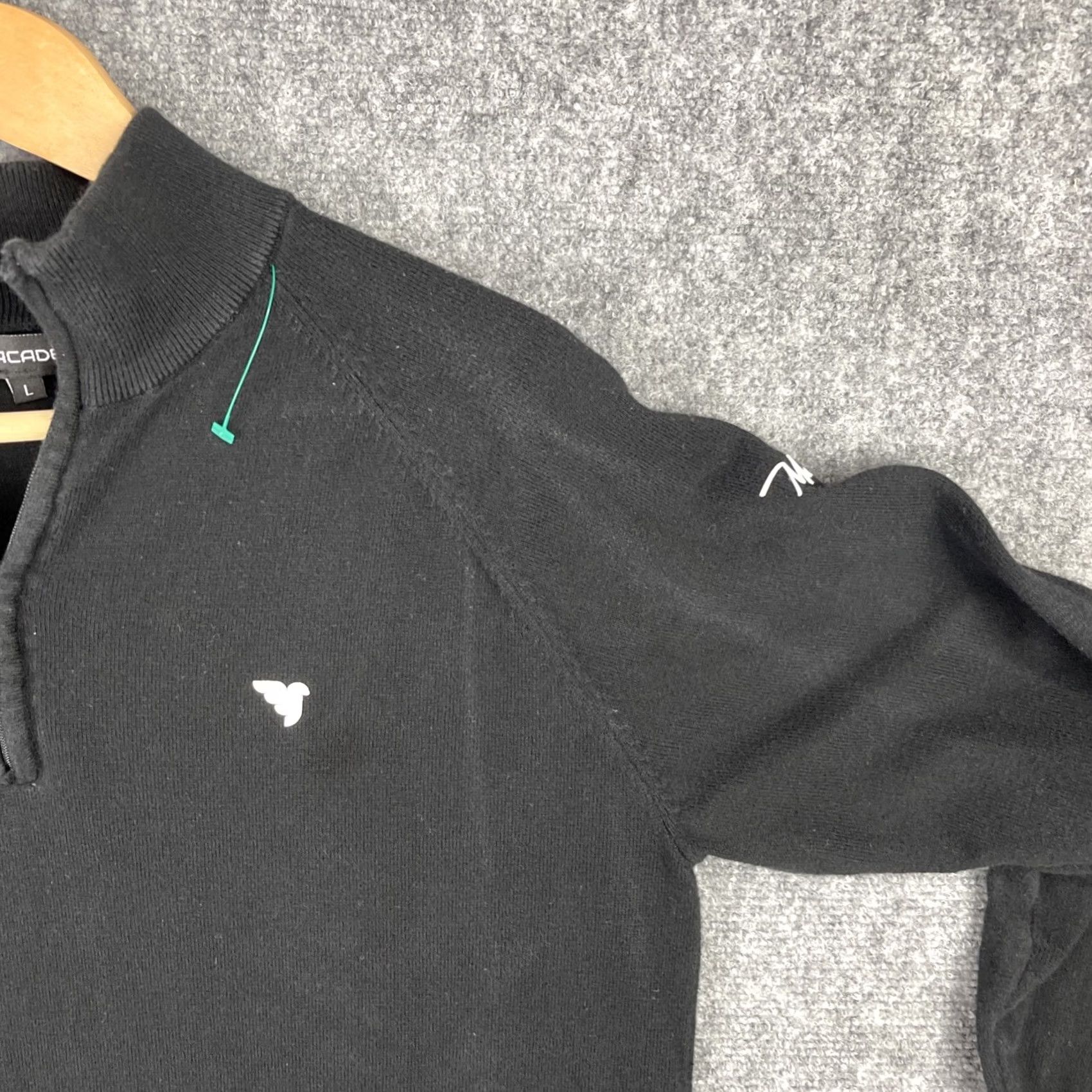 Vintage Macade Golf Sweater Mens Large Black 1/4 Zip Up Performance Pullover Golfing Sweater Size US L / EU 52-54 / 3 - 7 Thumbnail