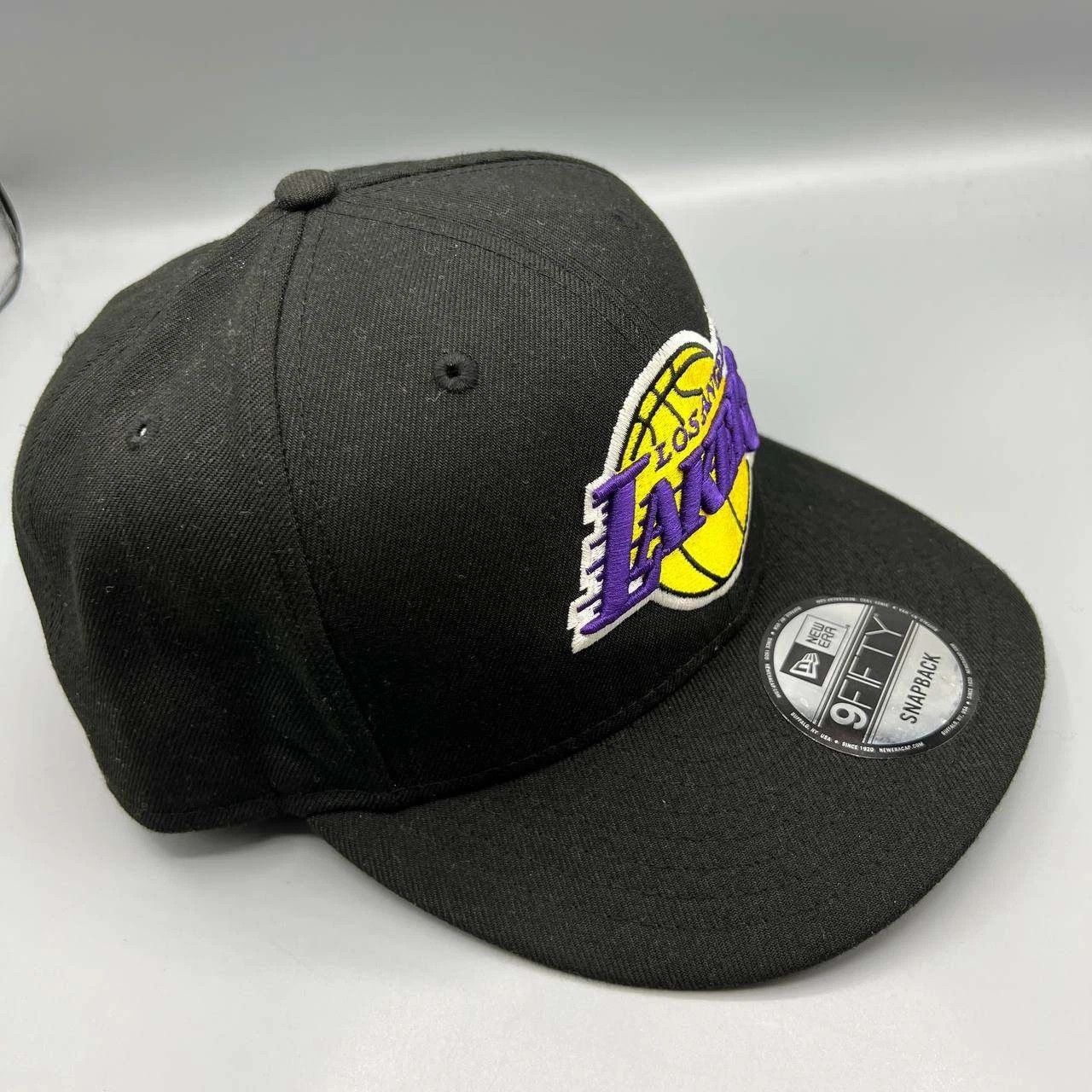 New Era Los Angeles LA Lakers Hat Men Black Gray NBA Snap Back Cap Size ONE SIZE - 7 Thumbnail