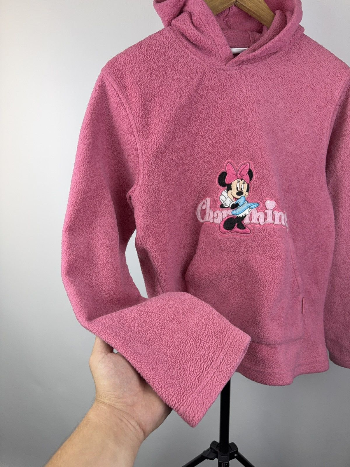 Disney Vintage 00s Charming Mini Mouse Disney fleece hoodie Y2K Size L / US 10 / IT 46 - 5 Thumbnail
