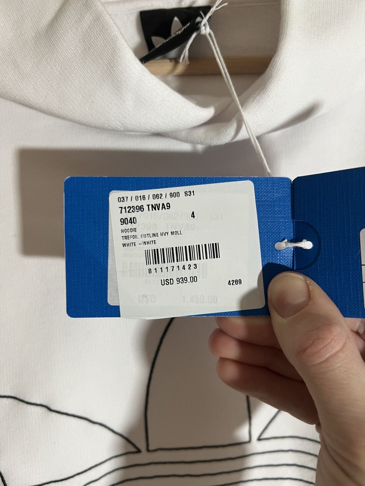 Adidas × Balenciaga Balenciaga x Adidas White Embroidered Trefoil Graphic Hoodie Size US XL / EU 56 / 4 - 6 Thumbnail
