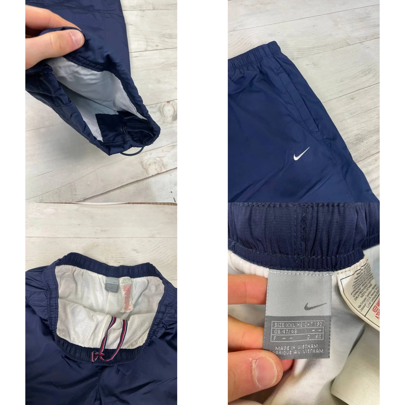 Nike VINTAGE Nike Tracksuit Jacket And Pants 2XL Men Blue Nylon Zip Activewear 2 Piece Set Size 48R - 11 Thumbnail