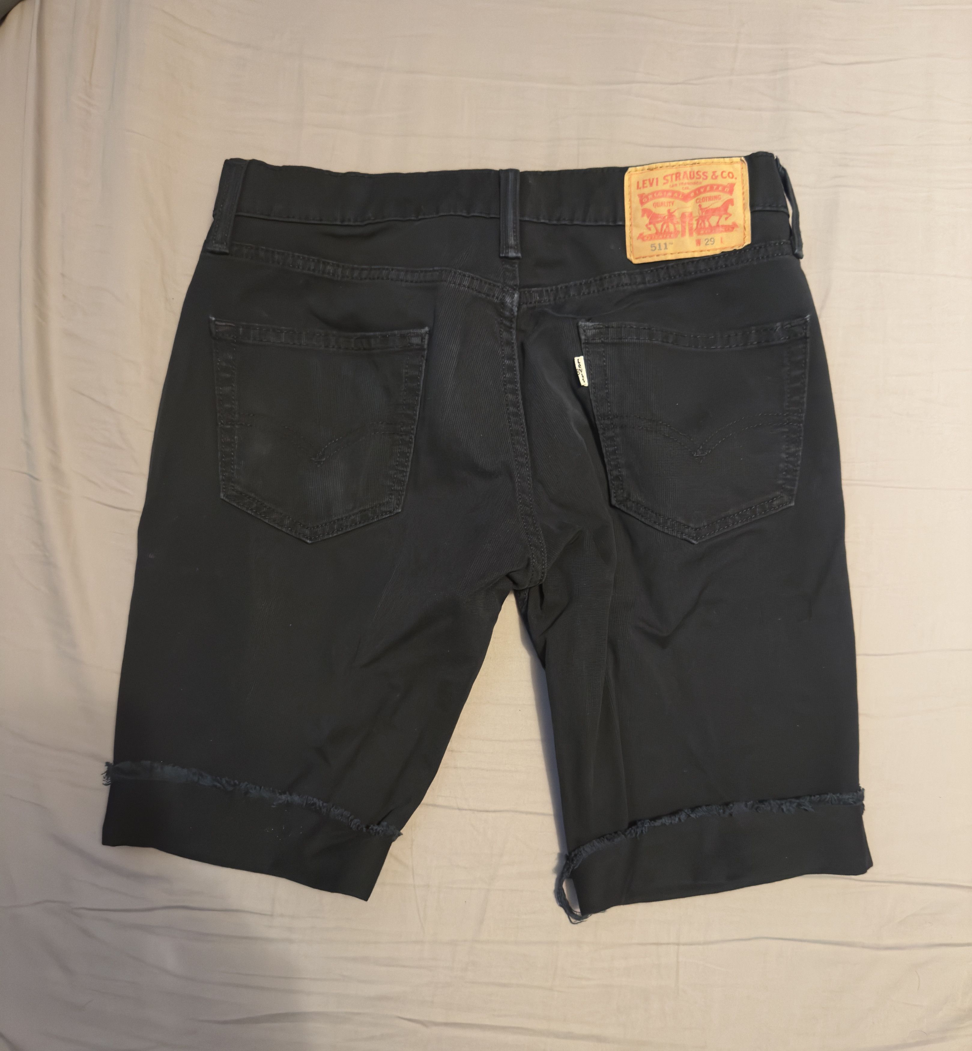Levi's Mens Levi's Cutoff Denim Shorts Black 29 Size US 29 - 2 Thumbnail