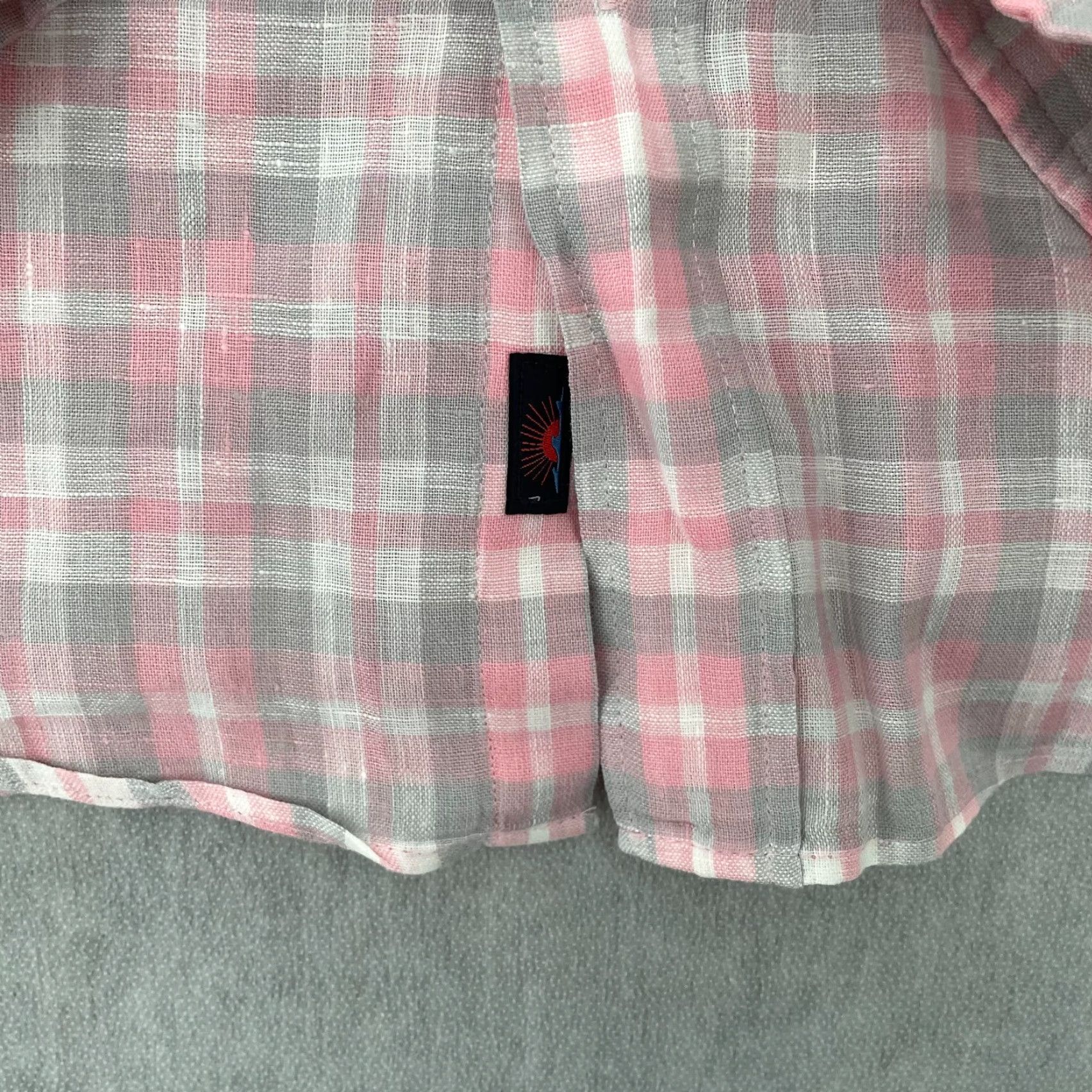 Faherty Faherty Button-Up Shirt Adult Large Pink Plaid Linen Long Sleeve Pocket Casual Mens Size US L / EU 52-54 / 3 - 4 Thumbnail