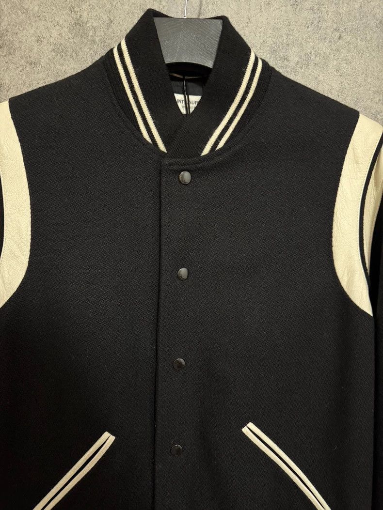 Saint Laurent Paris Saint Laurent Paris Black Varsity Jacket- Size US XL / EU 56 / 4 - 4 Thumbnail