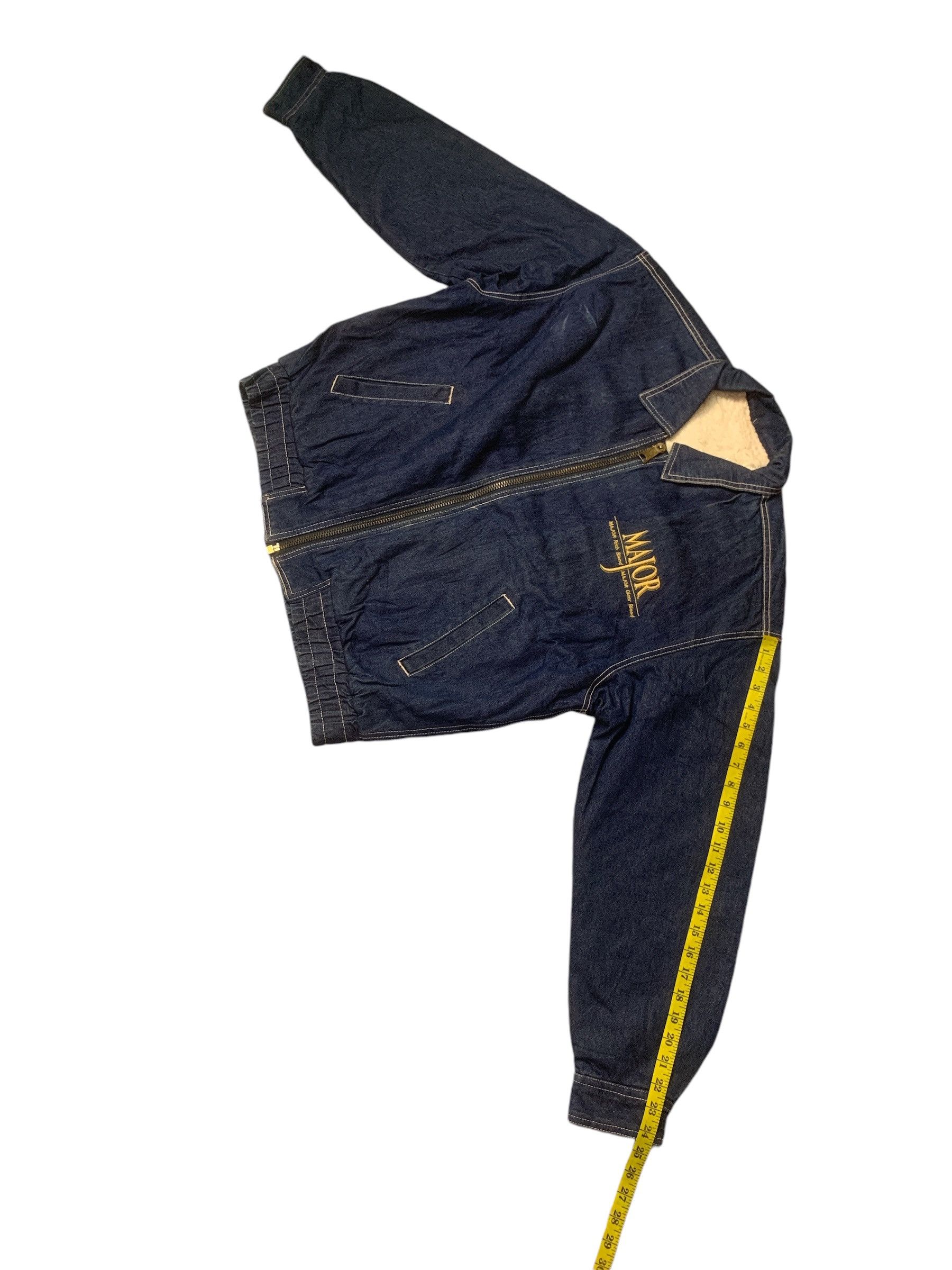 Japanese Brand × Vintage Rare Design Vintage Major Denim Sherpa Jackets Size US L / EU 52-54 / 3 - 11 Thumbnail