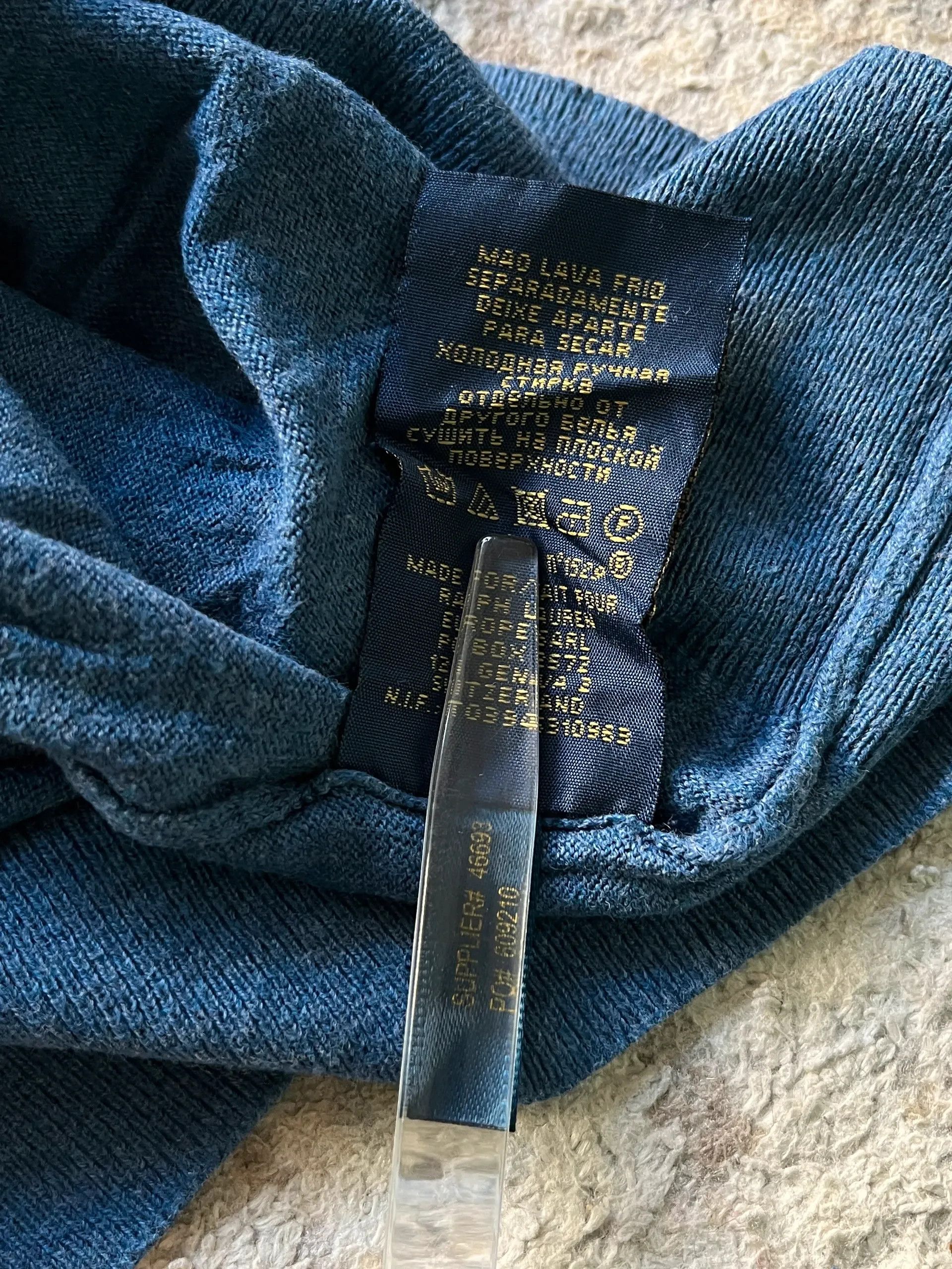 Polo Ralph Lauren Polo Ralph Lauren Pima Cotton Slim Fit Sz M Blue Sweater Size US M / EU 48-50 / 2 - 7 Thumbnail