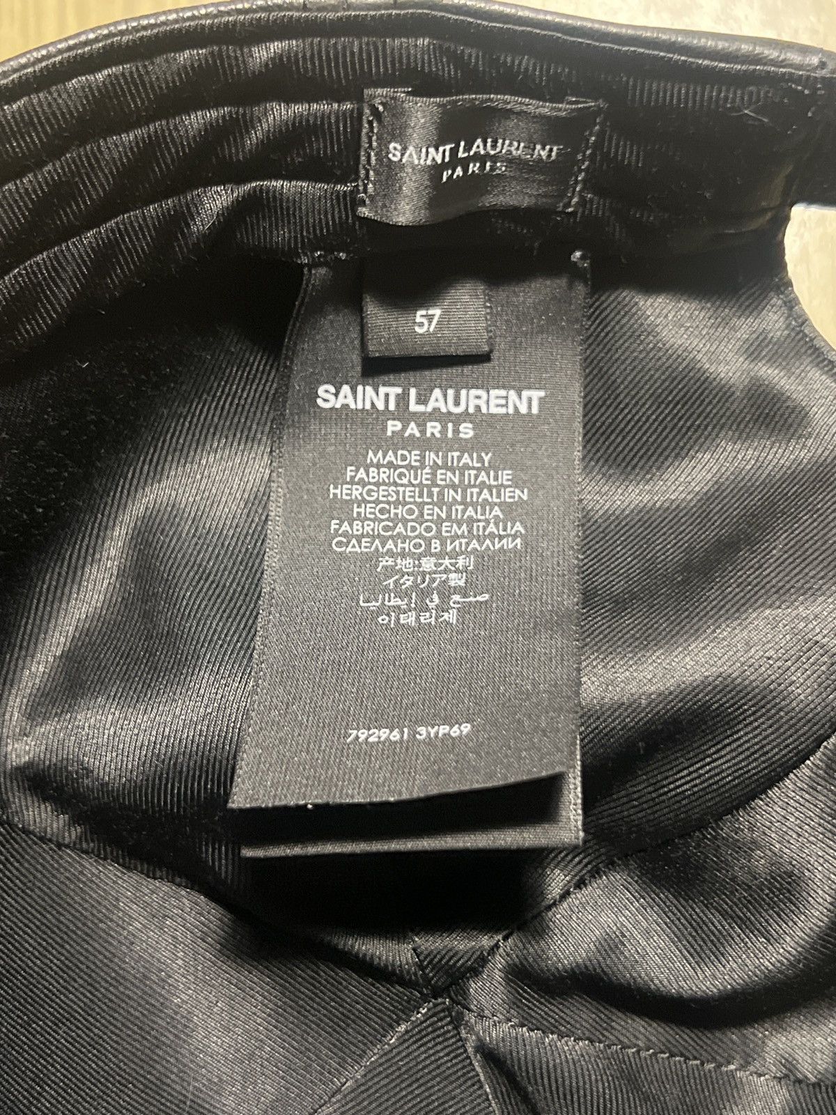 Saint Laurent Paris Cassandra Leather Cap Size ONE SIZE - 5 Thumbnail