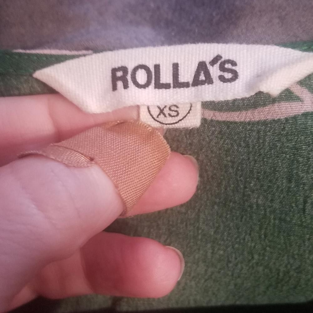 Rolla's Rolla's Elegant Green Floral Wrap Dress Size XS 6 Size XS / US 0-2 / IT 36-38 - 3 Thumbnail