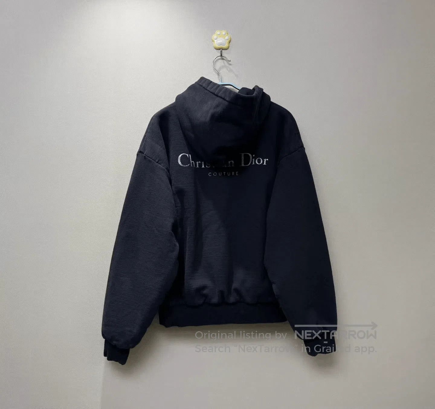 Dior DIOR Black Distressed Slogan Hoodie. Size US L / EU 52-54 / 3 - 4 Thumbnail