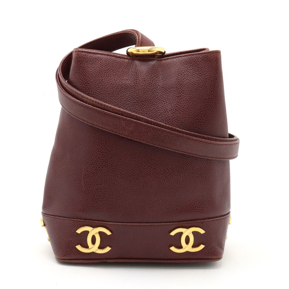 Chanel Chanel Chanel Caviar Skin Triple Coco One Shoulder Bag Leather Shoulder Bag in Very Good Condition Size ONE SIZE - 1 Thumbnail