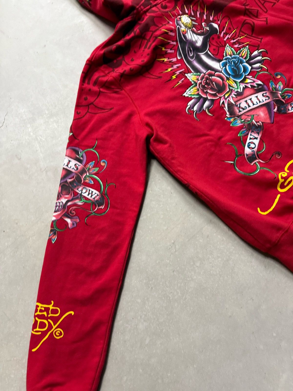 Christian Audigier × Ed Hardy × Vintage Vintage Y2K Ed Hardy AOP Japan Zip-up Size M / US 6-8 / IT 42-44 - 10 Thumbnail