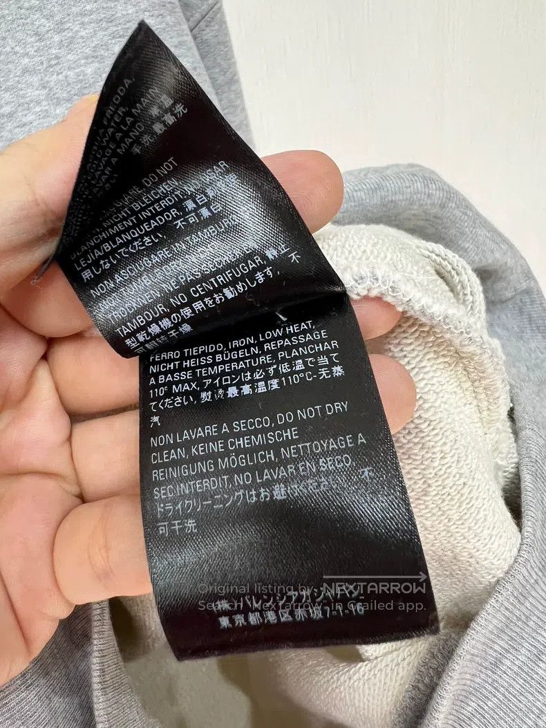 Balenciaga Balenciaga Gray Letter Print Hooded Sweatshirt Size US L / EU 52-54 / 3 - 6 Thumbnail