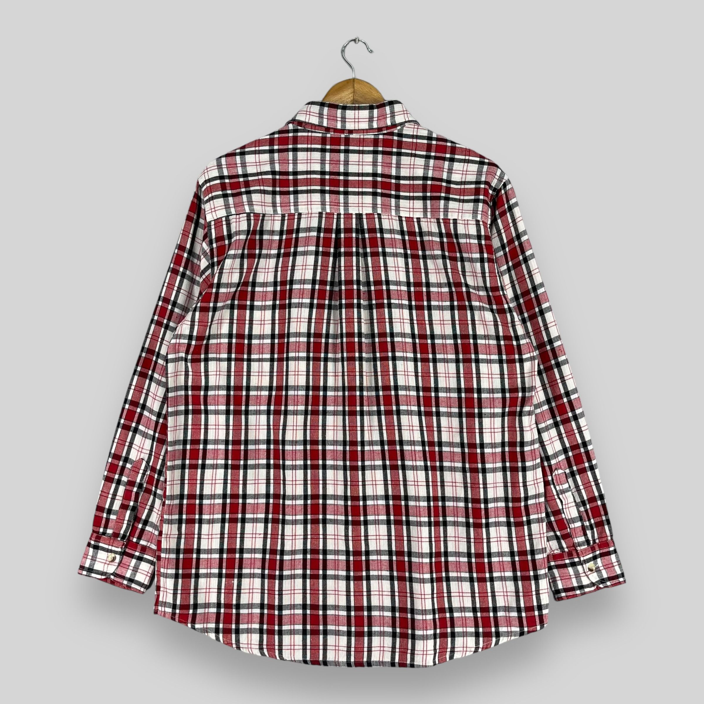 Flannel × Japanese Brand Vintage 90s Plaid Checkered Red Tartan Flannel Shirt Size US L / EU 52-54 / 3 - 9 Thumbnail