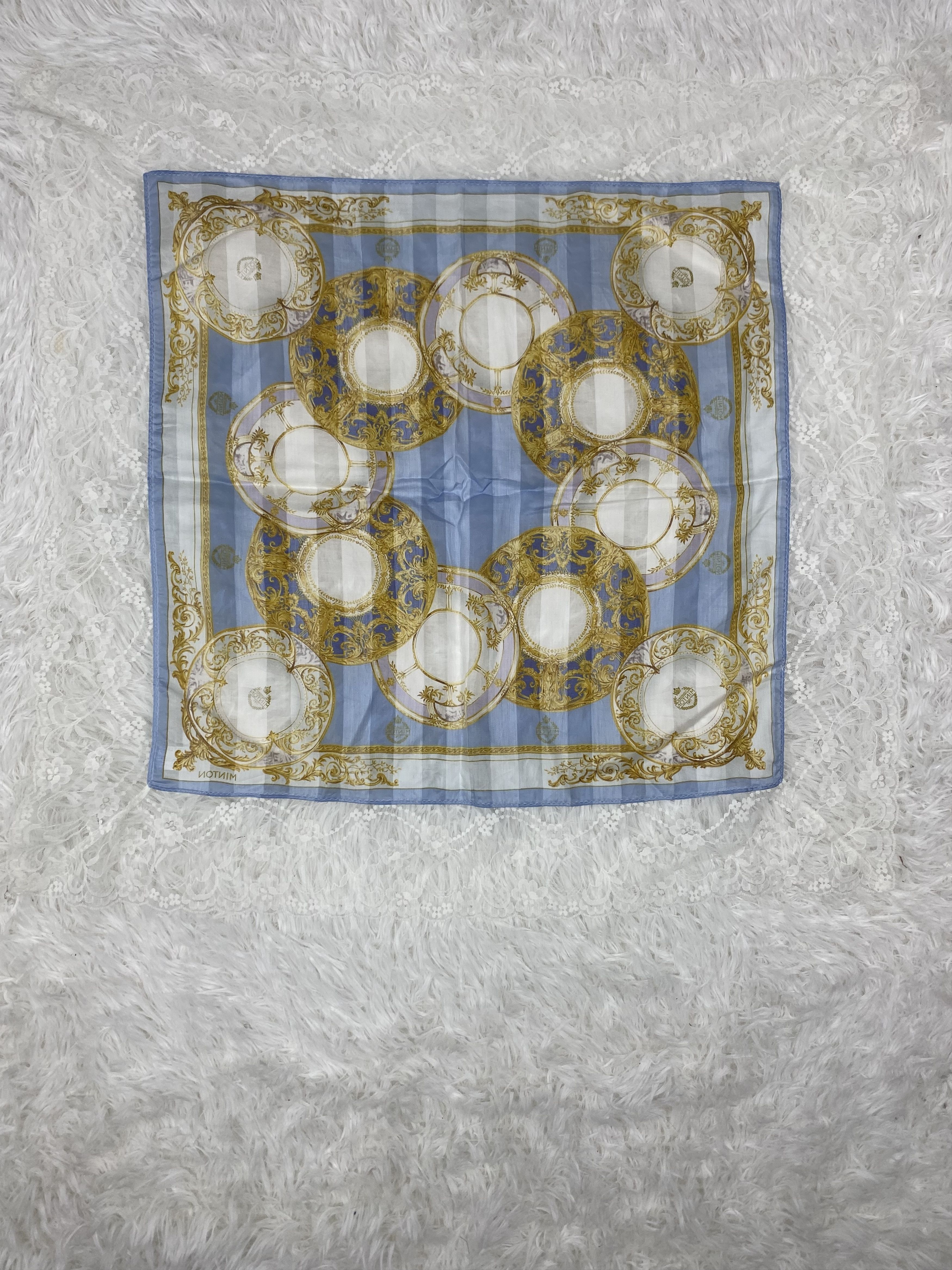 Designer × Vintage Vintage Minton Handkerchief Neckerchief PH0856 Size ONE SIZE - 4 Thumbnail