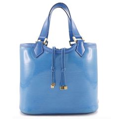 LOUIS VUITTON Monogram Vernis Houston Hand Bag Baby Blue M91005 LV Auth  am3579