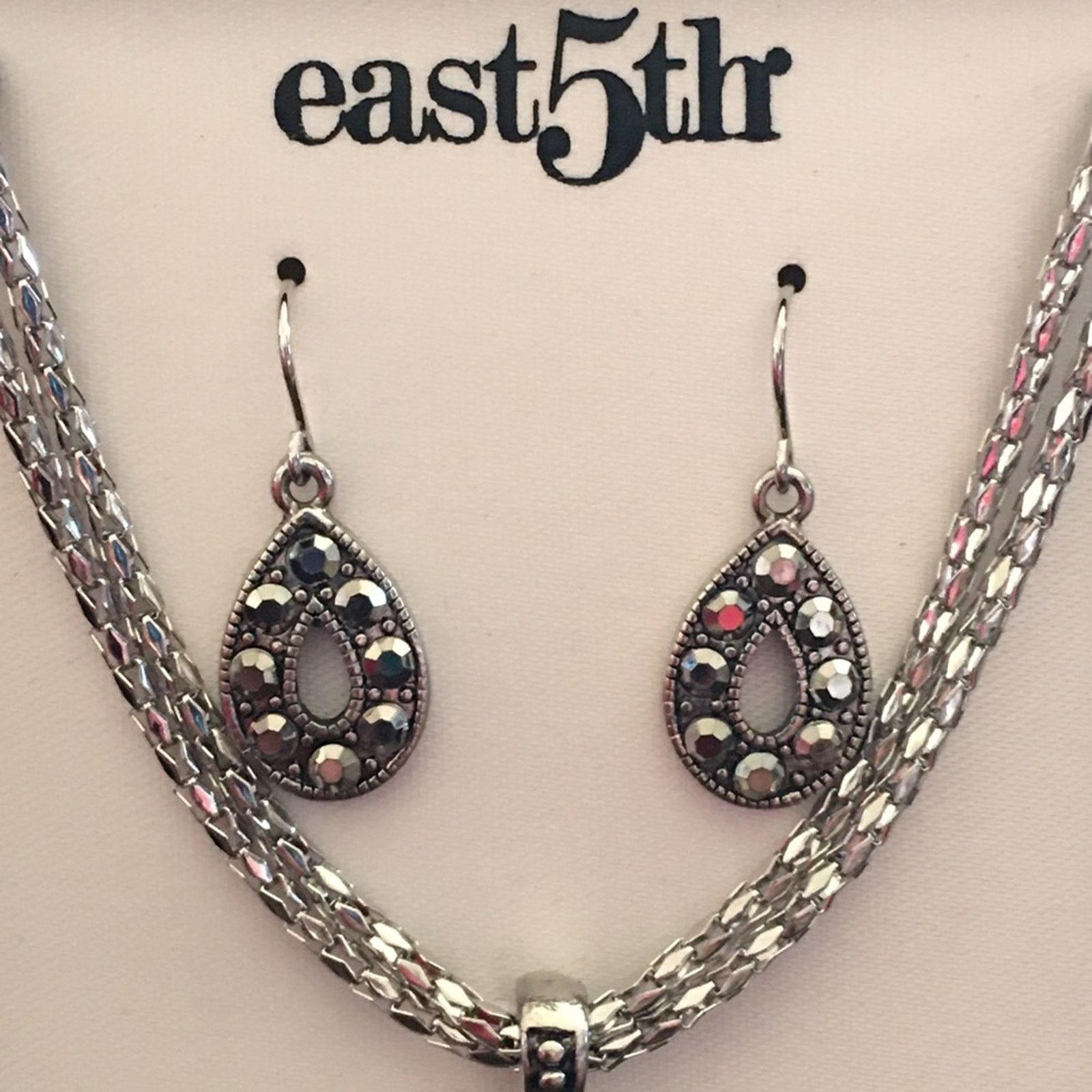 Jewelry East 5th silver with chrome gem jewelry boxed set Size ONE SIZE - 2 Thumbnail
