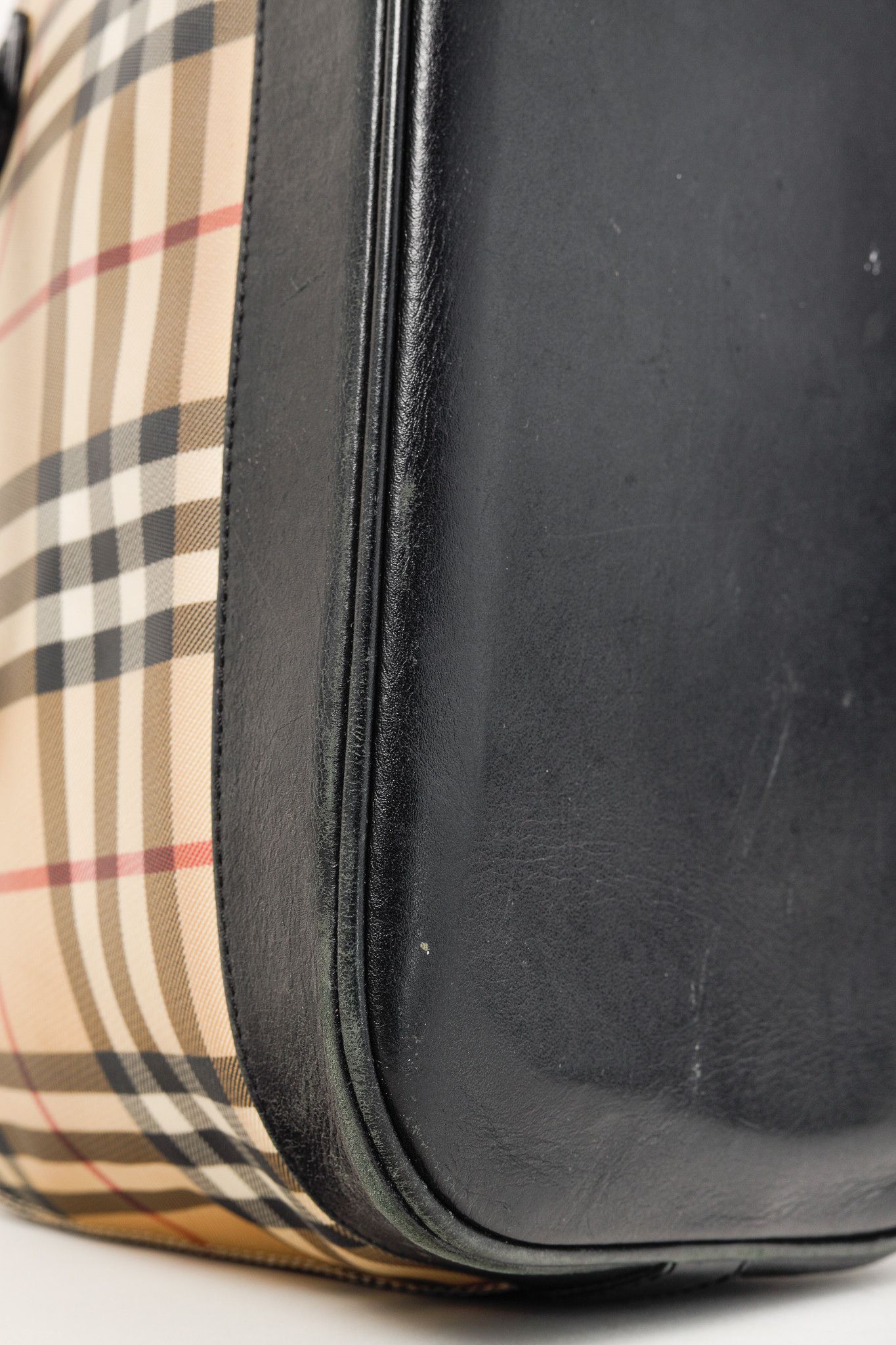 Burberry Burberry House Check Leather-Trim Domed Satchel Size ONE SIZE - 6 Thumbnail