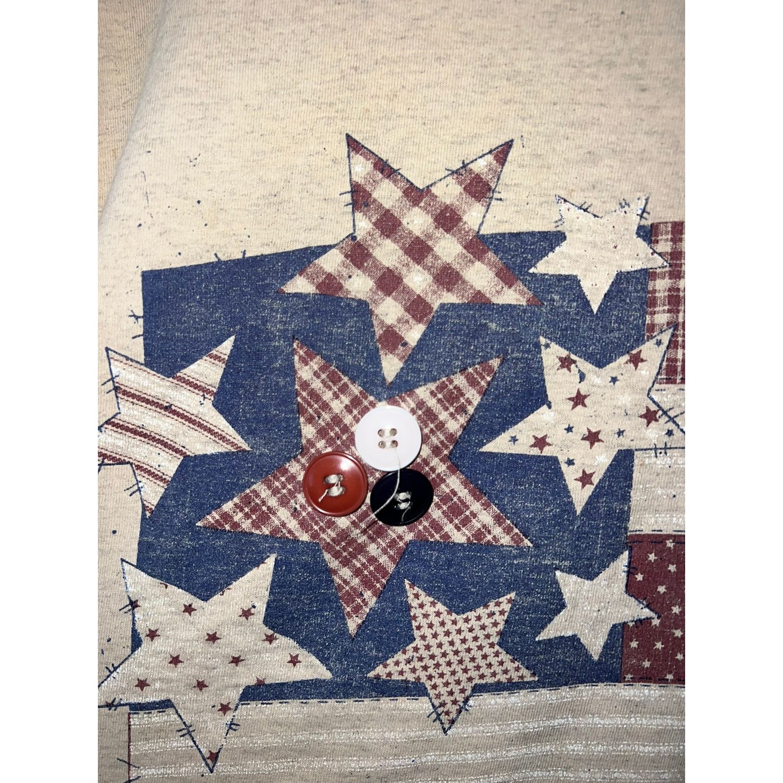 Vintage Vintage Vicki Melhart Shirt American Flag Brown Tee 90s XL Size US XL / EU 56 / 4 - 3 Thumbnail