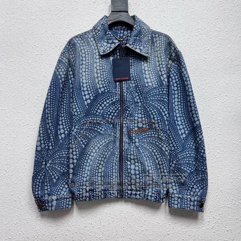 Louis Vuitton Louis Vuitton Yayoi Kusama Pumpkin Denim Jacket Size US S / EU 44-46 / 1 - 1 Thumbnail