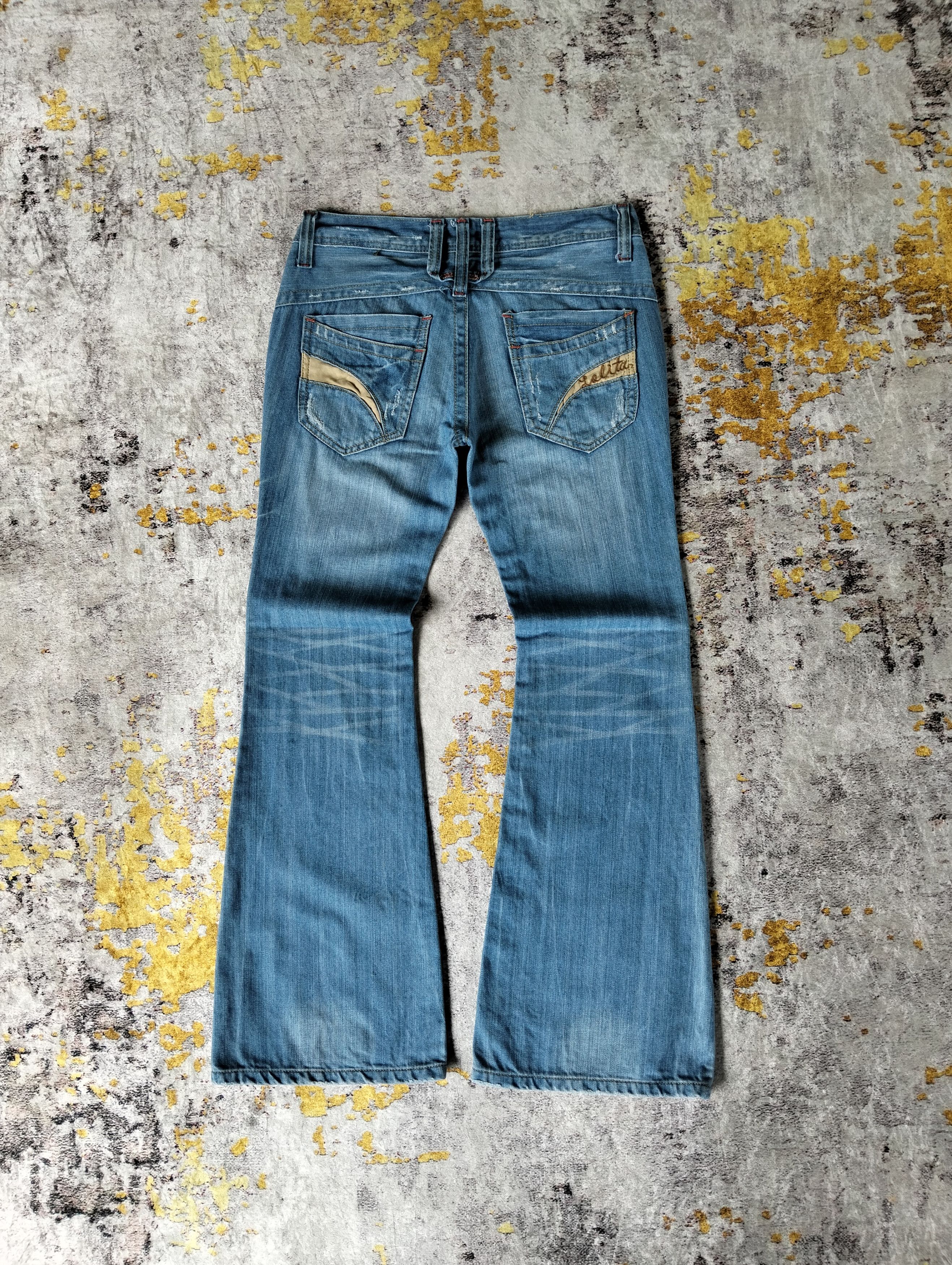 Tornado Mart Y2K Discovered Bell Bottom Flared Low Rise Jeans Size US 29 - 4 Thumbnail