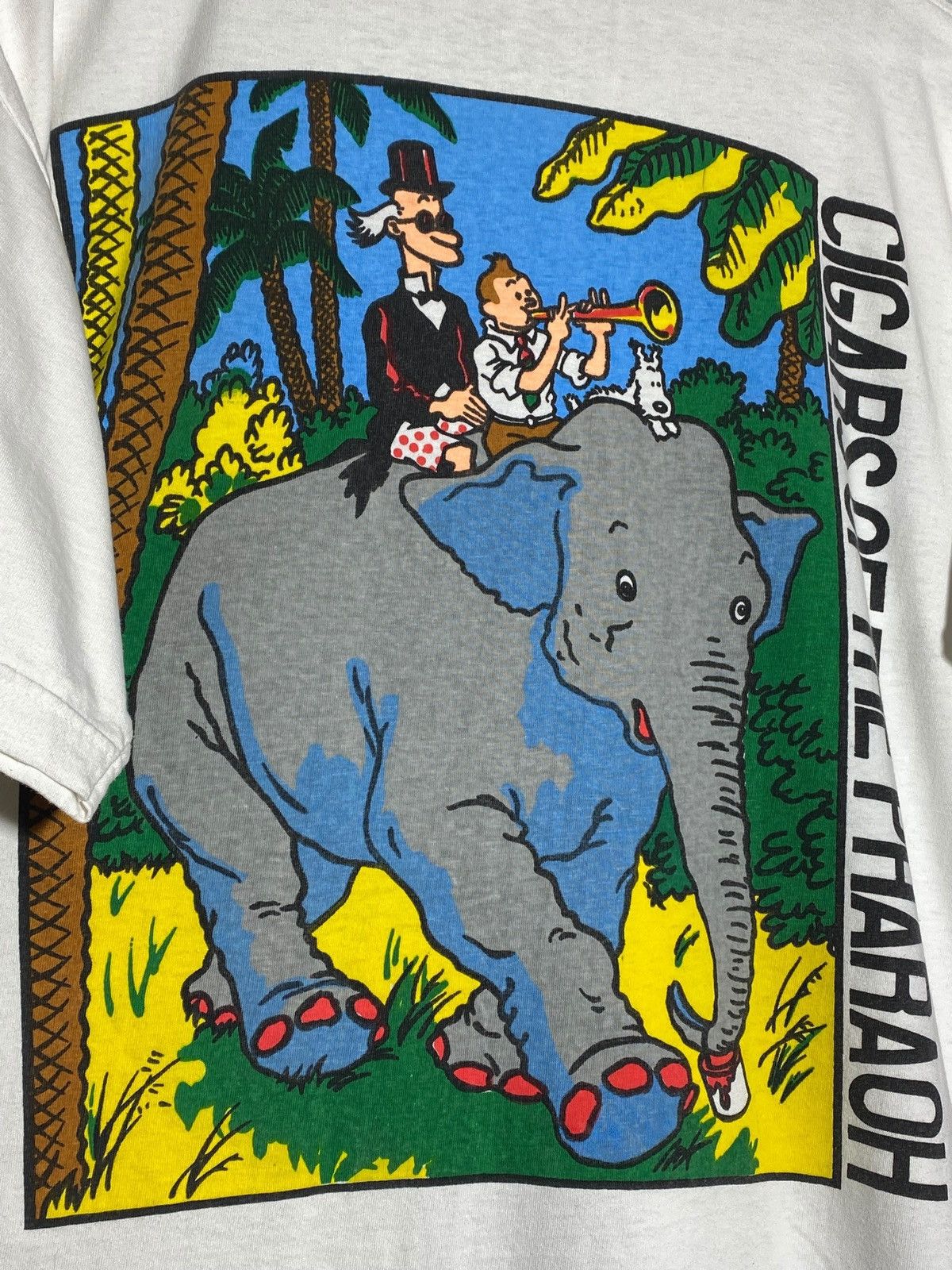 Cartoon Network 🔥 TINTIN CIGARS OF PHARAOH ELEPHANT SAFARI 90s GRAPHIC 🔥 Size US XL / EU 56 / 4 - 3 Thumbnail