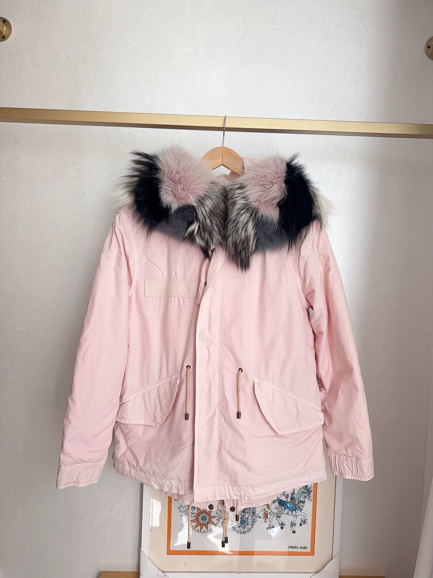 Other Fur Couple Pink Hooded Jacket S 98 New Size S / US 4 / IT 40 - 1 Thumbnail