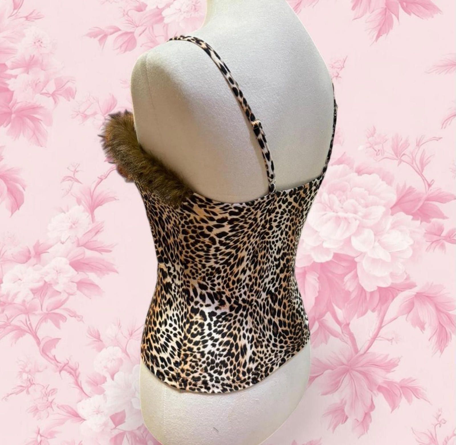 Other Leopard Fur blouse strap top Layered Outerwear cheetah Size S / US 4 / IT 40 - 3 Thumbnail