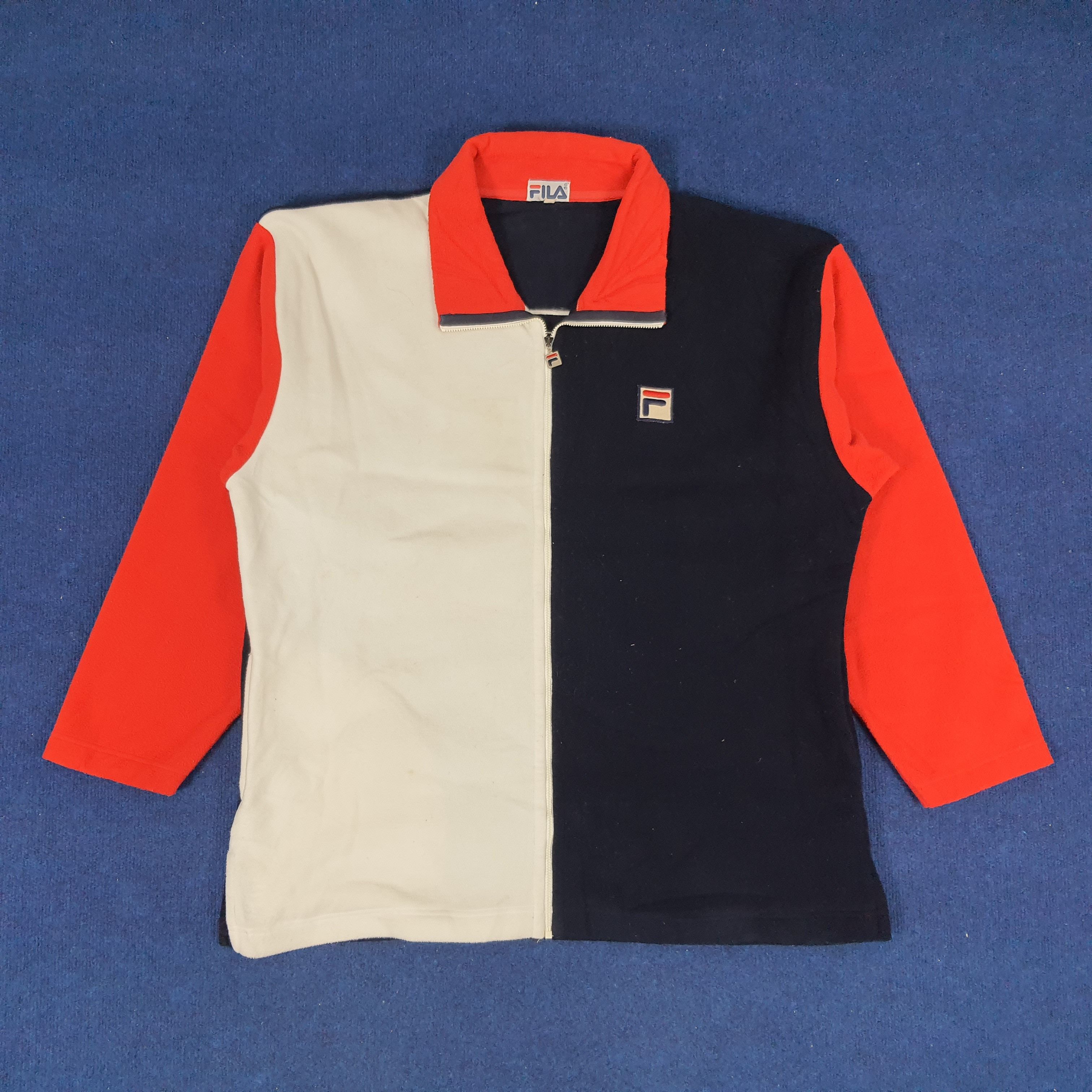 Fila × Vintage Vintage FILA Colour Block Zipper Sweatshirts Size US XL / EU 56 / 4 - 1 Thumbnail