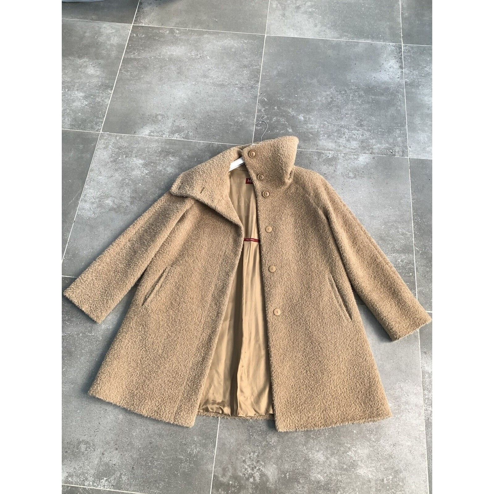 Max Mara Women's MAX MARA TEDDY ALPACA Trench Coat Jacket UK 14 US 12 Size XL / US 12-14 / IT 48-50 - 3 Thumbnail